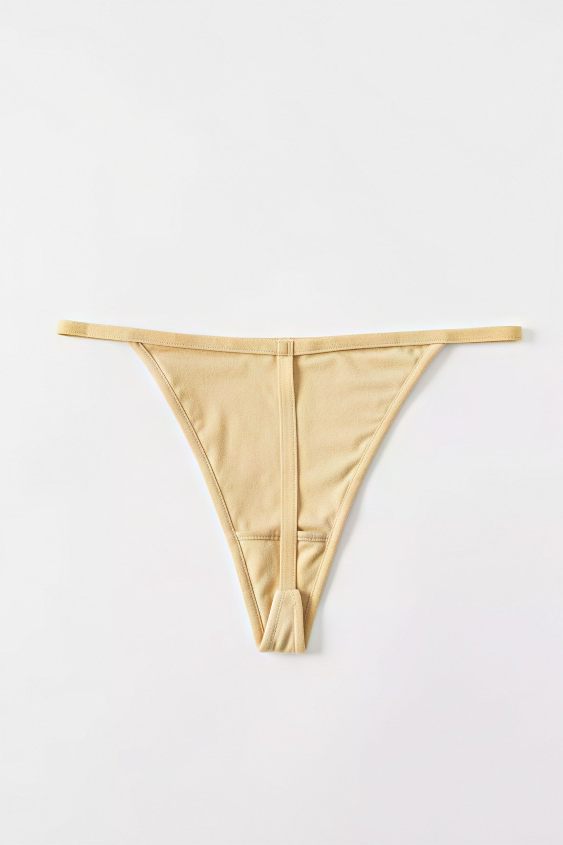 out from under micro fusion seamless g string beige back view Out From Under Micro Fusion seamless G-string in beige, back view