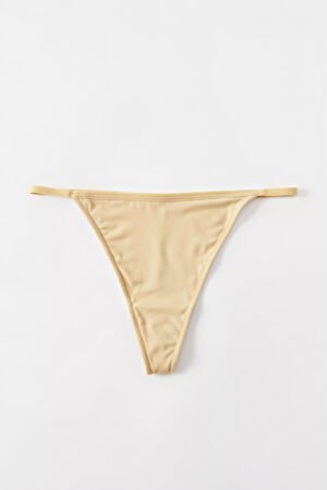 Out From Under Micro Fusion seamless G-string in beige, front view